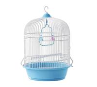 Birdcage Round Birdcage Outdoor Use Portable Breathable Unobstructed Pull-Out Chassis Parrots for Parrot(Blue)