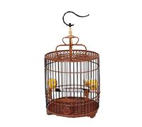 Birdcage， Round Carriers Small Size Birds Flight Hanging Birdcage Retro Cage Abs Flat-top Cages(A1)