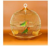 Birdcage Round Metal Bird Cage Wall-mounted Bird Cage Fashion Bird Cage Frame Suitable for Parakeets, Canaries, Fins, Love Birds, Parrots Parrot Bird Cage