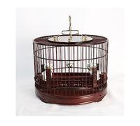 Birdcage Small Bird Perching Cage Wooden Bird Cage Mahogany Living Bottom Display Bird Cage Parrot Bird Cage(A)
