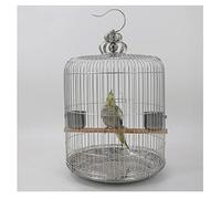 Birdcage Stainless Steel Birdcage Large Round Starling Black Phoenix Peony Villa Parrot Cage for Parakeets, Parrotlets, Finches Animal Cages(Type 36)