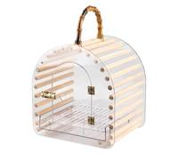 Birdcage Transparent Bird Cages Clear View Bird Carrying Cage Portable Hand Held Travel Birdcage With Perch For Small Bird Decorative Birds Cage