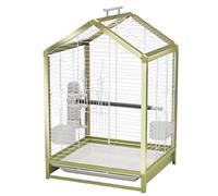 Birdcages, 22-Inch Tall Conure Bird Cage, Metallic Green, Single-Level Display Cage, Bird Flight Cage for Parrots, Lovebirds, Parakeets, and Finches