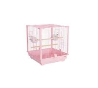 BirdCages Bird Cage Metal Pink Square Breeding Home Single Tier Ornamental