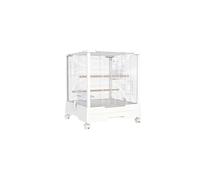 BirdCages Bird Cage Metal White Square Breeding Home Single Tier Ornamental