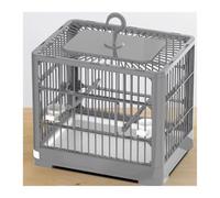 BirdCages Bird Cage Parrot Home Large Breeding Special Portable Take-out Viewing(Gris)