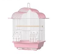 BirdCages Birdcage Home Bird Villa Drawer Chassis Expansion Ports Handle Cockatiels Budgerigars Java Sparrows(Pink,Large)