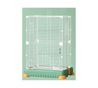 BirdCages Birdcage Large Space Bird Villa Horizontal Wires Multi Door Raised Chassis Parrots