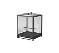 BirdCages Black Metal Bird Cage in Single Display for Home Use Parrot for Parrots, Canaries, Parakeets, Lovebirds, Finches