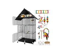 Birdcages Luxury Villa Bird Cage for Parrots Complete New Type Birdhouse & Nest