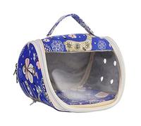 Birdcages Parrot Hamster Travel Bag Breathable Cockatiel Outing Bag Chinchilla Ferret Carrying Bag,Blue Elk