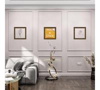 Birdeco Peel and Stick Pre-Cut Wall molding kit Pieces, All Edges precut, Factory Primed Wall molding Pieces to Make 3 top 3 Bottom Frames P-32 P