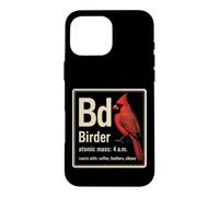 Birder Element Bd Atomic Mass 4am Reacts With Coffee Case for iPhone 16 Pro Max