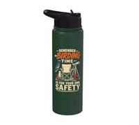 Birder Gift Remember My Birding Time is for Your Own Safety Stainless Steel Insulated Water Bottle