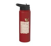 Birder's to-Do List Wake At 4 A.M. Forget Breakfast Stainless Steel Insulated Water Bottle