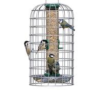Birdfeeder Guardian Jacobi Jayne - Squirrel-Proof Bird Feeders UK - Hanging Bird Feeder Protection for Small-Bird Feeders for Small Birds Only - Medium, Silver
