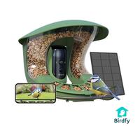 Birdfy Feeder 2 Pro Dual-Lens Smart Bird Feeder With Ai Id, Solar Panel, App Alerts, 3Mp Zoom Lens, 1080P Wide View, Weatherproof