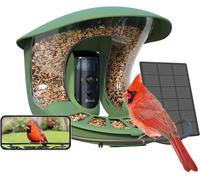 BIRDFY Feeder 2 Pro Smart Camera Bird Feeder with Solar Panel - Green, Green