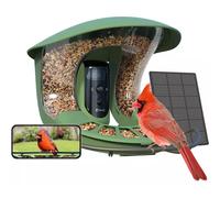 BIRDFY Feeder 2 Pro Smart Camera Bird Feeder with Solar Panel - Green, New