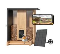Birdfy Natural Bamboo Smart Bird Feeder With Camera & Solar Panel