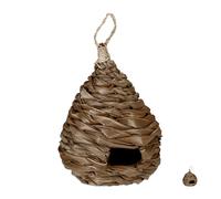 Birdhouse Coconut Nest Rustic Garden Accessory Natural Woven Coconut Birdhouse