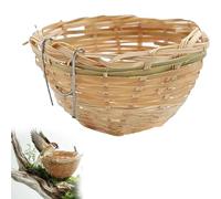 Birdhouse Feeder Nesting Box Natural Hand Woven Nest Pet Accessories For Sleeping Laying Breeding View Tree Aviary Outdoor Garden Yard Patio Winter Nature (Beige, One Size)