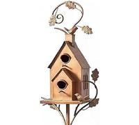 Birdhouse Garden Stakes Bird Houses, For Courtyard Backyard Patio Outdoor Decoration,For Outside, Birdhouse Garden Stakes, Metal Bird House Stand With Pole For Hummingbirds