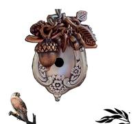 Birdhouse Necklace • The 1951 "Magnolia Silverware Birdhouse, Hollow/Simple Stylish, Vintage Birdhouse Pendant Silver Charm Necklace,Bird Lover Gift (G)