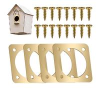 Birdhouse with Metal Carrier - 4 Copper Bird House Protectors | Metal Bird House Protector | Bird House Protector Plate for Nesting | Apertu Guard
