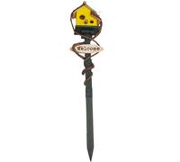 Birdhouses for Outdoors with Pole, 27.6 inch Tall Wood Bird House, Cottage Birdhouse Stand, Decorative Bird House Garden Stake for Lawn Yard Yellow
