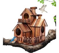 Birdhouses for Outdoors - Wooden Birdhouse,Chickadee House,for Sparrows Hummingbird Wrens Nesting Breeding Garden Porch Patio Yard Backyard Tree Nature Lovers