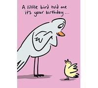 Birdiculous Humorous Blank/Birthday Greeting Card ? A Little Birdie Told me ? Neon Finish ? from The Range (LL-BBR025)