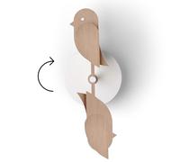 Birdie 2.0 - Design Indoor CO2 Monitor - Air Quality Meter for Home & Office - Promotes Mental & Physical Health - Modern Interior Decor - Reducing Health Risks with Clean Air (Wood, FullBirdie)