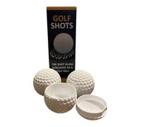 Birdie Juice Shot Glasses - Golf Ball Shaped Party Cups with Lid (3 PCS) | Novelty Gift for Men or Women | Outdoor Party & Golf Course Use