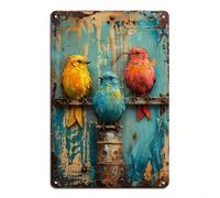 (birdie) Metal Tin Sign Home Decor Funny Wall Decor 8x12 In