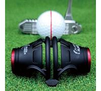 BIRDIE79 Birdie Liner Black Golf Ball Marker Alignment Tool Kit - 360-Degree Triple Line Stencil with 3-Color Pens and Gift Box - Premium Quality