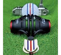 BIRDIE79, Golf Ball Line Marker Tool Kit Set. 360 Degree 3-Line Plus Vertical Line Putting Alignment & Triple Track Standing Ball Marker with Adjustable Tilt Angle, Confidence Liner Accessories.