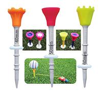 BIRDIE79 Upgraded Premium Big Head(Silicone) Golf Tees 3-1/4 - Height Adjustable - Easy Tee Up -Tee Off with Greater Consistency - Excellent Durability - Golf Tee Hanger - 1Pack (12)