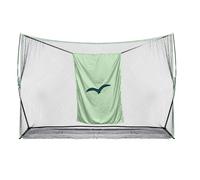 BirdiePro® - American Pro Golf Practice Net, 10x7ft Heavy Duty Golf Hitting Net with EchoShield™ Target & FlexWeave™ Net, Indoor Outdoor Training Backyard, Full Set with Mat, Balls & Cap (Pistachio)