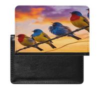 Birdies on Wire Passport Holder Cover Wallet Leather Passport Holder Travel Wallets Ultra Slim Passport Wallet Cover Case for Travel Must Haves Accessories Passport Book Holders