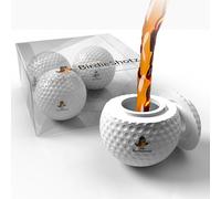 BirdieShotz Golf Ball Flask - 4 Pack | Realistic Golf Ball Shot Glasses for Golfers | Sneaky sips on the course | Gift-ready for Golfers, Groomsmen, Events or just plain fun. (4)