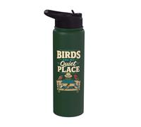 Birding Birds are My Quiet Place Stainless Steel Insulated Water Bottle