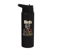 Birding Birds are My Quiet Place Stainless Steel Insulated Water Bottle