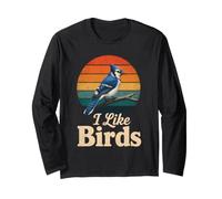 Birding Blue Jay I Like Birds Long Sleeve T-Shirt