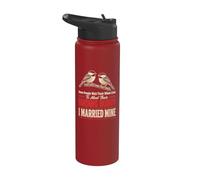 Birding Buddy Wait Their Whole Lives I Married Mine Stainless Steel Insulated Water Bottle