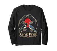Birding Corvid Person Crow Raven Magpie Gift Long Sleeve T-Shirt