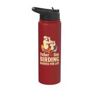 Birding Father and Son Buddies for Life Bird Lover Gift Stainless Steel Insulated Water Bottle