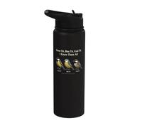Birding Great Tit Blue Tit Coal Tit I Know Them All Stainless Steel Insulated Water Bottle