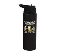 Birding Great Tit Blue Tit Coal Tit I Know Them All Stainless Steel Insulated Water Bottle