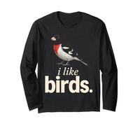 Birding Grosbeak I Like Birds Long Sleeve T-Shirt
